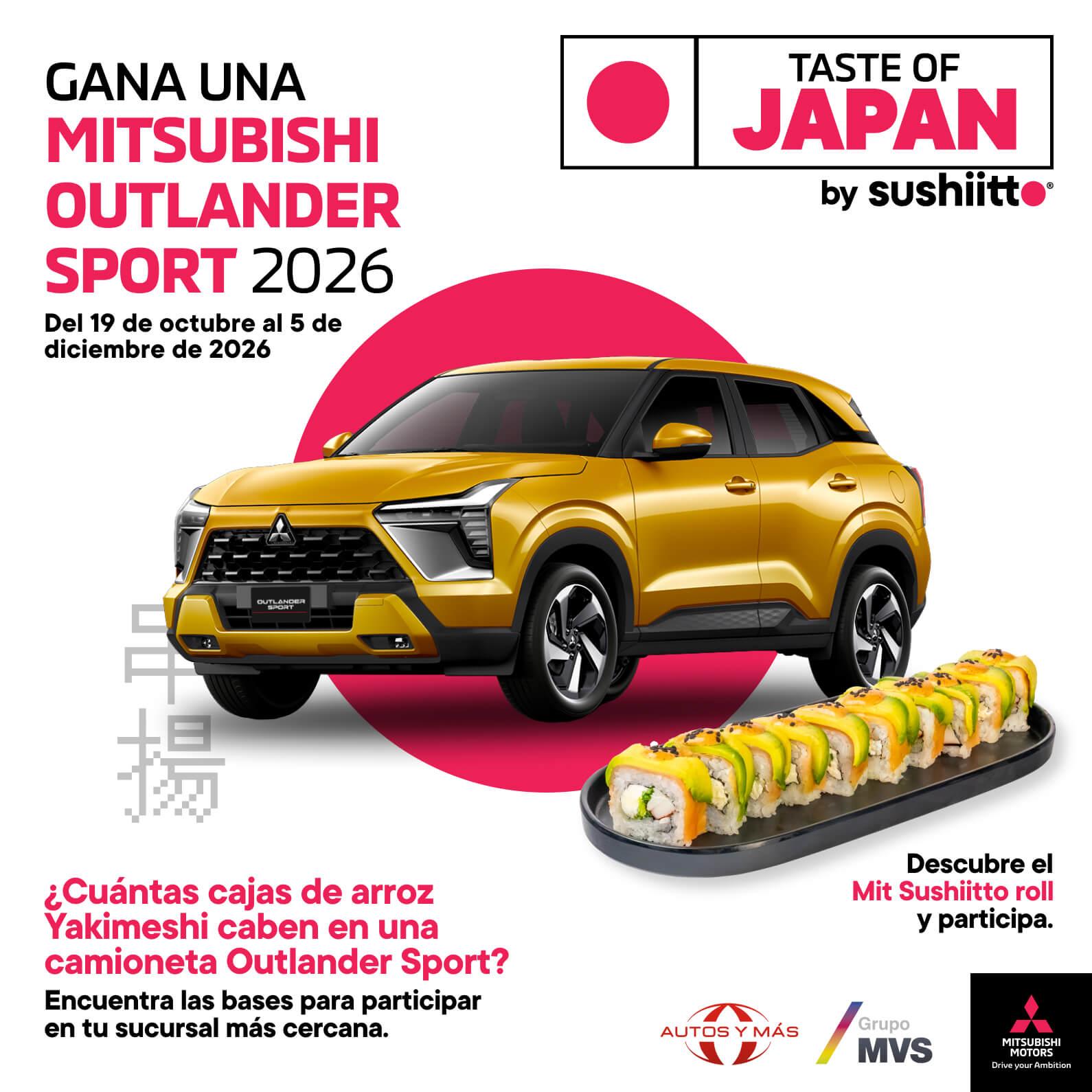 Promoción Mitsubishi Motors y Sushiitto